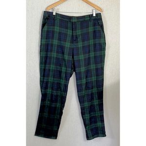 HOT TOPIC Women's Green Blue Black Plaid Trouser Pant Emo Goth 3XL